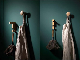 Attaccapanni da muro in legno Woodstock