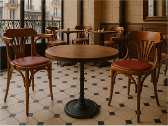 Sedia Bistrot 600 SI in legno ed ecopelle