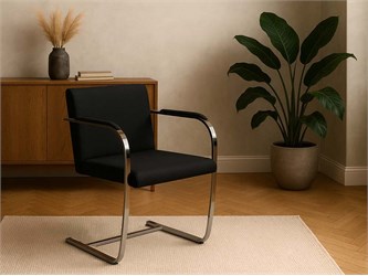 BRNO fauteuil en cuir et  structure plate