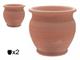 Cachepot Basic Vase aus Tonerde in Außenvasen