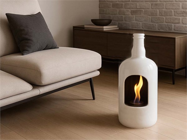 Fireplace in ceramic Birra