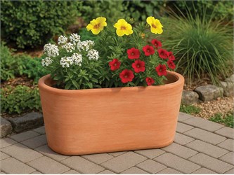 Cassetta in terracotta semiovale Moderne