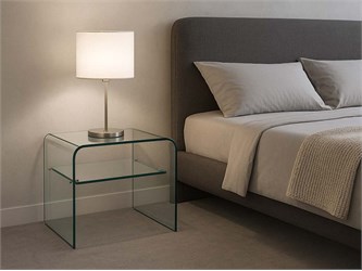 Comodino in vetro curvato Comodo Piano