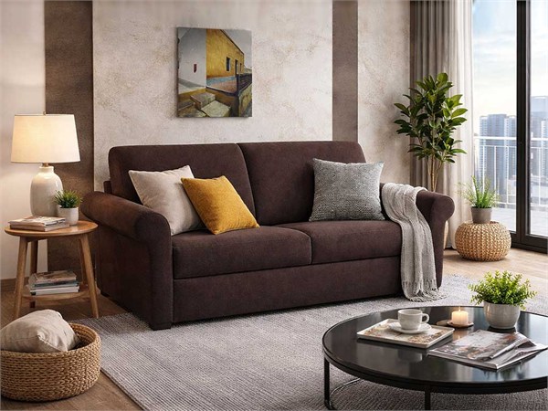 Divano letto classico John  - 202x94 cm / Materasso 140 cm