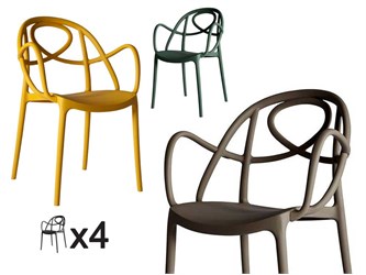 Fauteuil pour le jardin en plastique colorée Etoile p