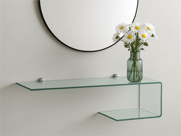 Shaped glass shelves Flexi