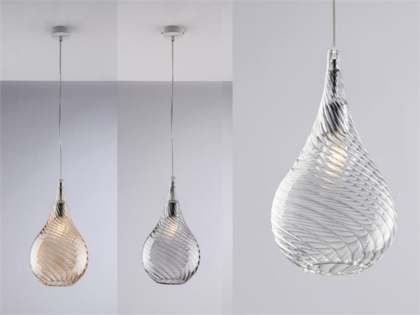 Suspension en verre Pluvia