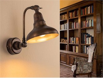 Lampada da parete con braccio ottone Campana 50165