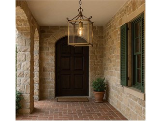 Antique brass lamp Napoli