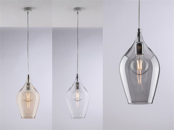 Glass pendant lamp Ares