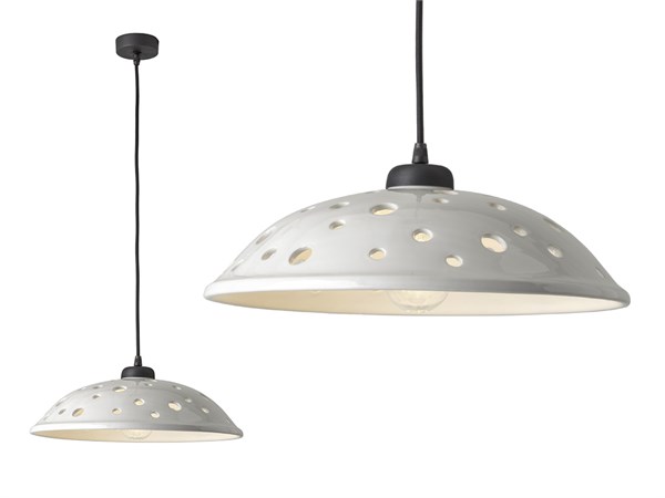 Lampe aus weißer Keramik Contemporanea
