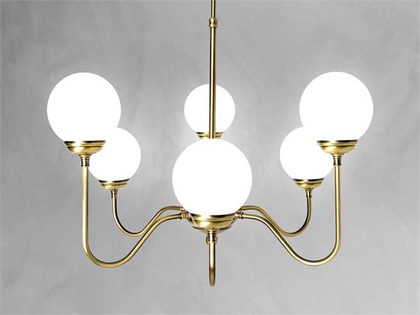 Vintage brass chandelier LP 0380 6F