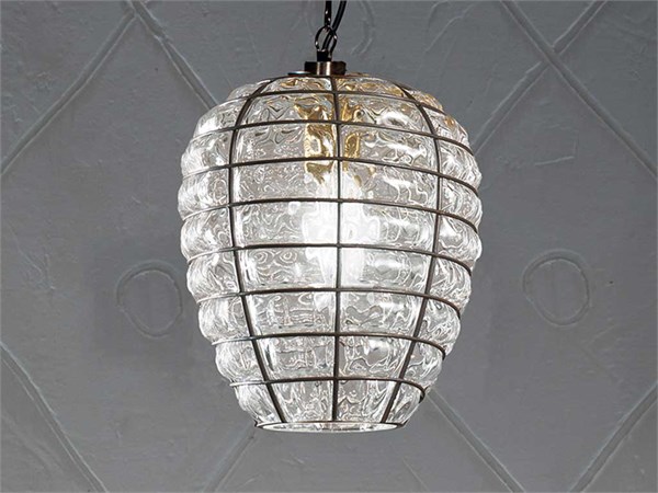 Lampadario vetro soffiato Alveare MS311