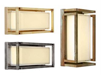 lampade da esterno a parete ice cubic rettangolare