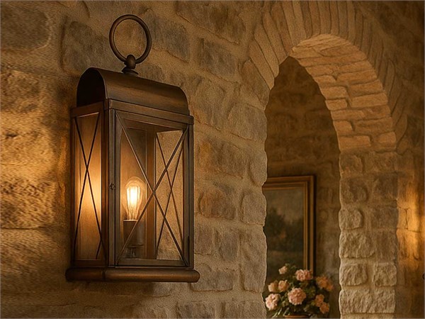 Lampade da esterno a parete rustiche Capri