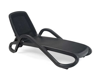 Sunbed CHARCOAL with armrests Alfa