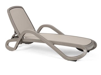 Sunbed DOVE GREY with armrests Alfa