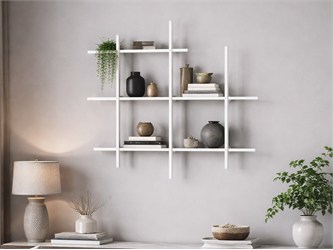 Libreria legno e metallo Libra 1 legno - 107x15 cm