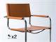 Mart Stamm chair with armrests in chromed metal and leather in Chairs