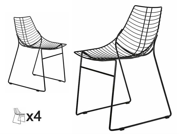 Chaise en métal avec structure à traîneau NET