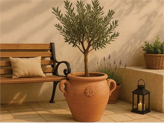 Vase aus Tonerde mit Taschen Orcio