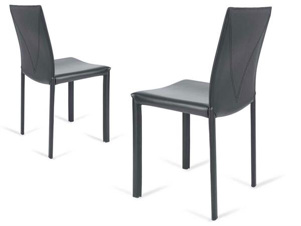 Peschiera chaise revêtue de cuir ou de cuir régénéré