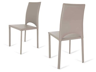 Recoaro Stuhl mit Leder bezogen