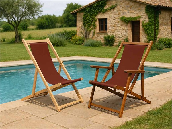 Sdraio legno telo in PVC Sole Mare