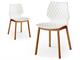 Uni 577 Polypropylene chair with round wooden legs   in Chairs