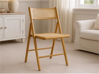 Chaise pliante en bois et paille de Vienne 188