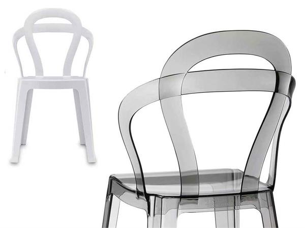 Clear plastic chair Titì