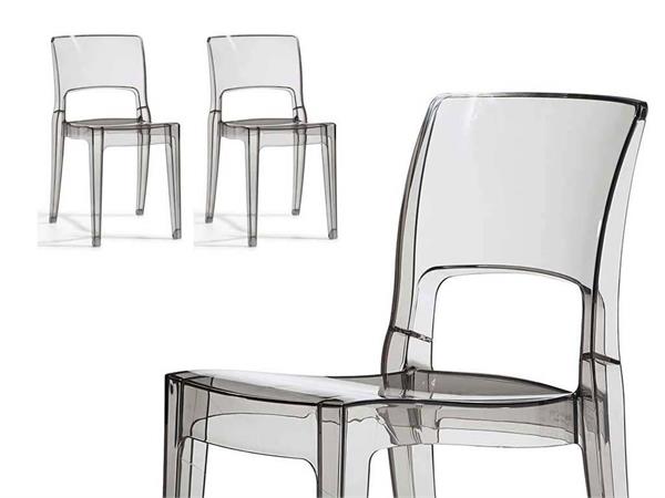 Transparenter Stuhl aus Polycarbonat Isy 