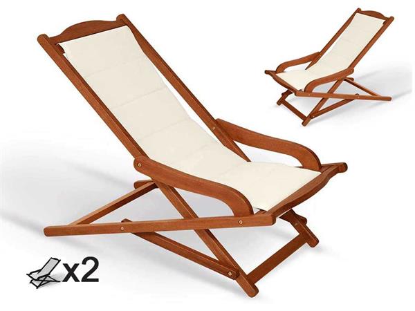 Garden deck chair Relax Biancospino