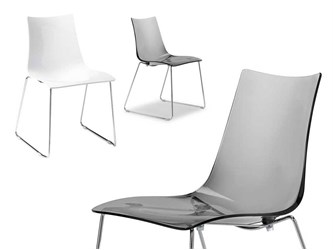 Chaise transparente Zebra Antishock