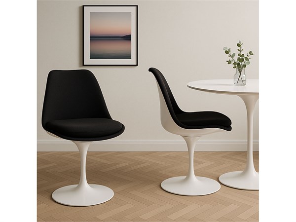 Chaise Tulip avec dossier revêtu 