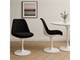 Chaise Tulip avec dossier revêtu  in Fauteuils