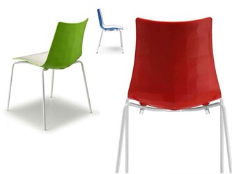 Chaise avec structure blanche Zebra Bicolore