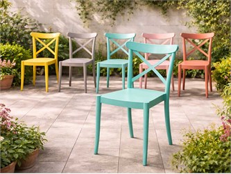 Sedie polipropilene colorate Lione - 48.5x50 cm