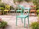 Sedie polipropilene colorate Lione - 48.5x50 cm in Sedute per esterno