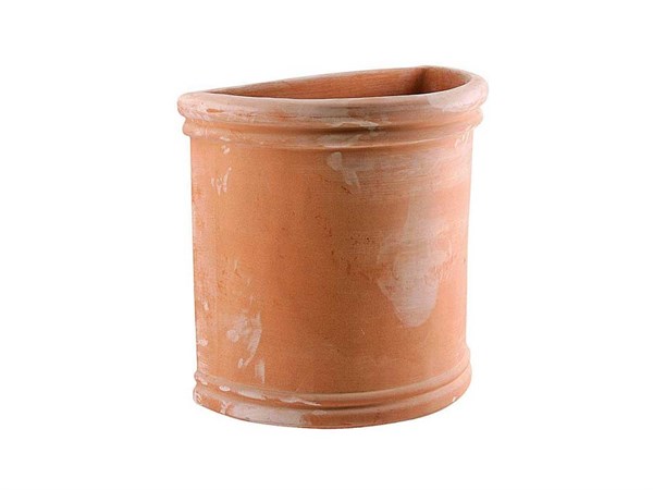 Vaso in terracotta Semicircolare alto liscio toscano 056