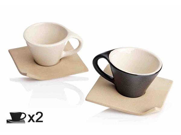 Ceramic coffee set Faenza
