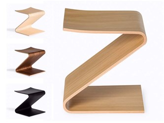 Design Hocker Holz Zack