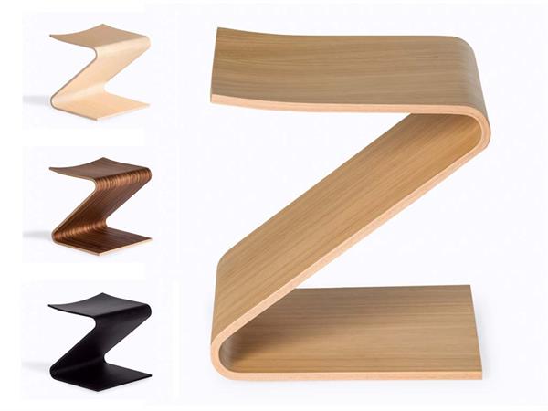 Design Hocker Holz Zack