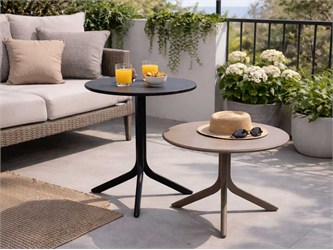 Outdoor Little table in plastic Spritz- Ø60,5 h 40 - h 76,5 cm