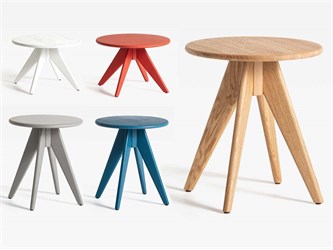 Tavolino legno massello tondo Nasty