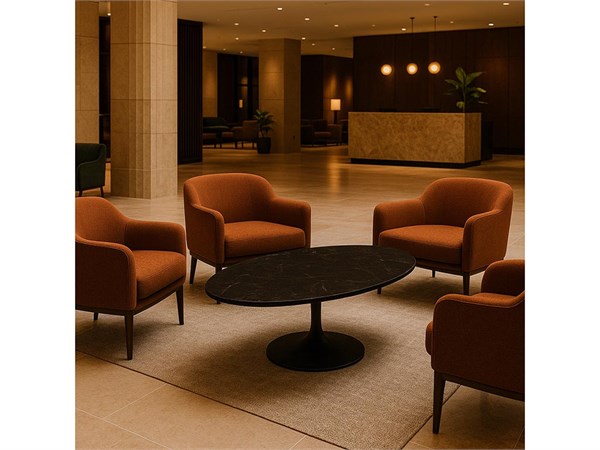 Tavolino ovale Tulip 120x75 H 41