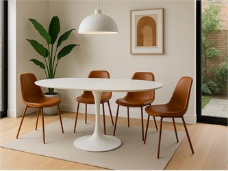 Tulip ausziehbarer Tisch - Durchmesser 100