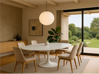 Tulip ausziehbarer Tisch - Durchmesser 120