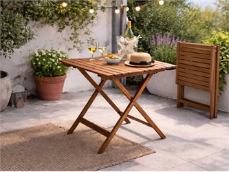 Klappbarer Holztisch Zeus  -80x80 h 74 cm