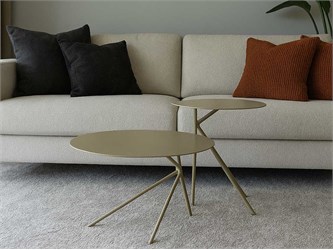 Table basse rond en métal Twin